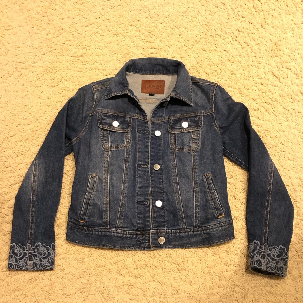 Lauren Ralph Lauren denim embroidered jacket